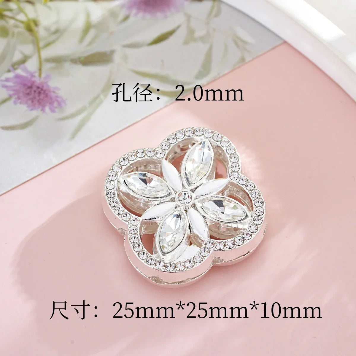 Double sided alloy crystal flowers