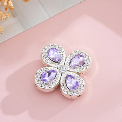 Diamond Flower Four-leaf Clover Straight Hole Beads