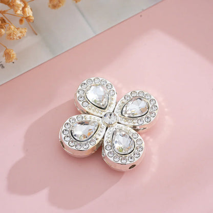 Diamond Flower Four-leaf Clover Straight Hole Beads