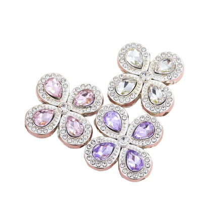 Diamond Flower Four-leaf Clover Straight Hole Beads