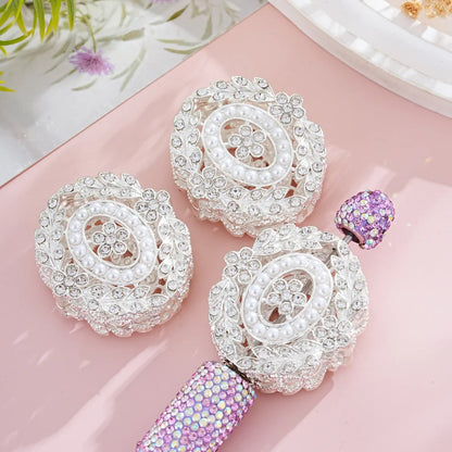 Diamond-encrusted Pearl Flower Porous Beads