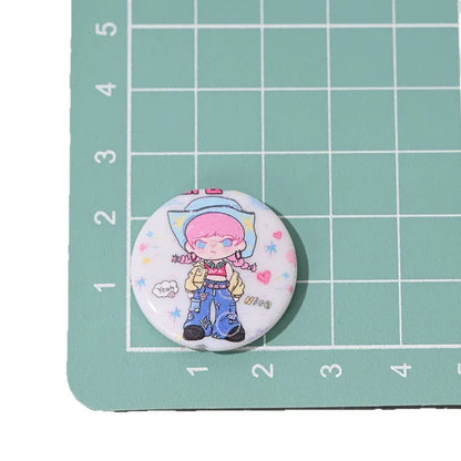 Cartoon two-dimensional printing beads cute beautiful girl loose beads