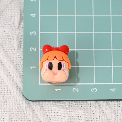 Three-dimensional cartoon rubber crying baby girl straight hole beads