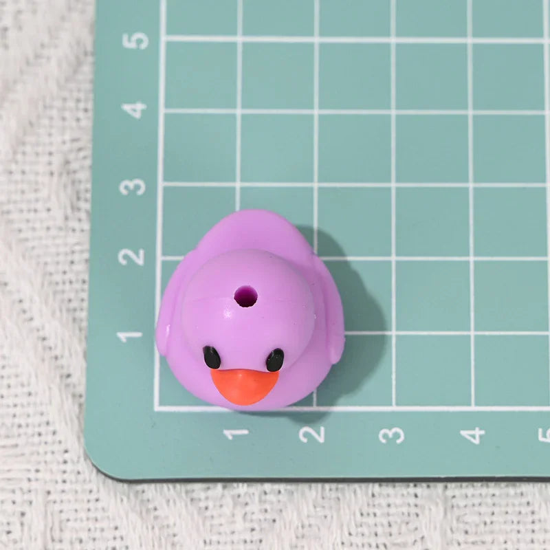 New Cute Three-dimensional Little Duck Rubber Beads