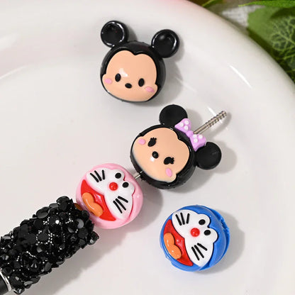 Cartoon Soft Rubber Mickey Jingle Three-dimensional Big Head Rubber Beads