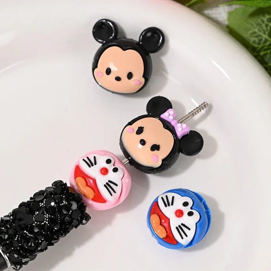 Cartoon Soft Rubber Mickey Jingle Three-dimensional Big Head Rubber Beads