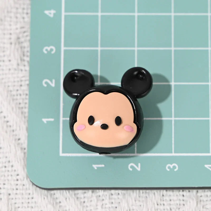Cartoon Soft Rubber Mickey Jingle Three-dimensional Big Head Rubber Beads