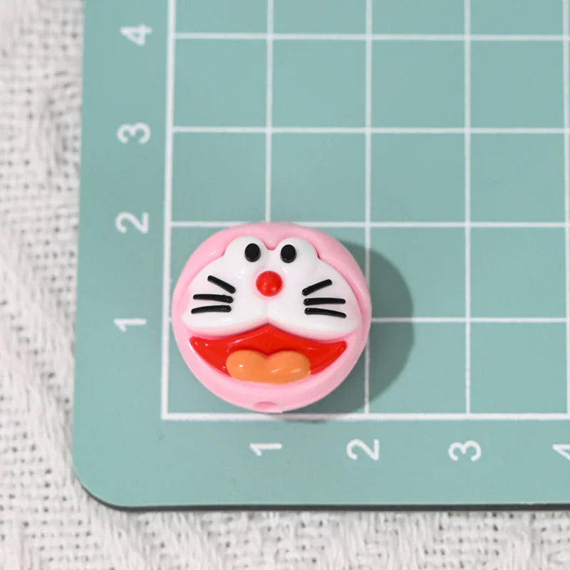 Cartoon Soft Rubber Mickey Jingle Three-dimensional Big Head Rubber Beads