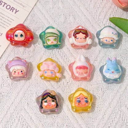 Cartoon UV Color Plated Bubble Marte Resin Cute Lucky Star Series Beads