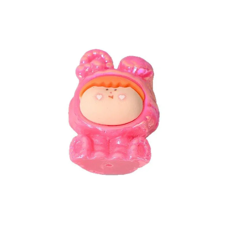 Hole UV Color Plated Folding Ear Rabbit Lilith Moe Particle Beads | DIY Sports Fan Bracelet & Keychain Craft Bead