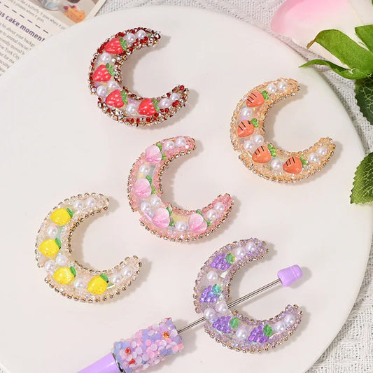 Handmade Fruit Moon Hole-shaped Beads