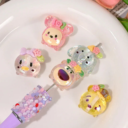 Cartoon Nini elephant Winnie bear adorable grain with holes and loose beads