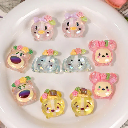 Cartoon Nini elephant Winnie bear adorable grain with holes and loose beads