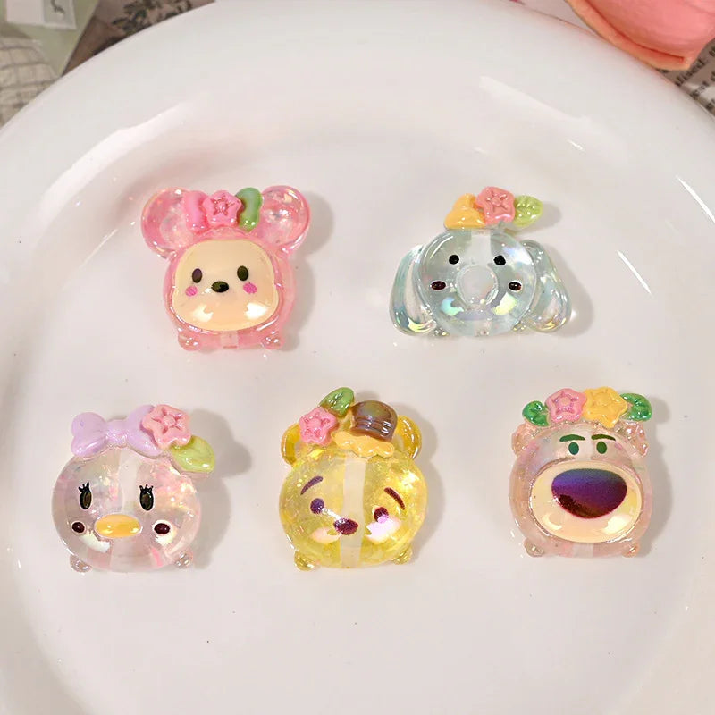 Cartoon Nini elephant Winnie bear adorable grain with holes and | Acrylic Bead for DIY Bracelet Keychain Jewelry Making