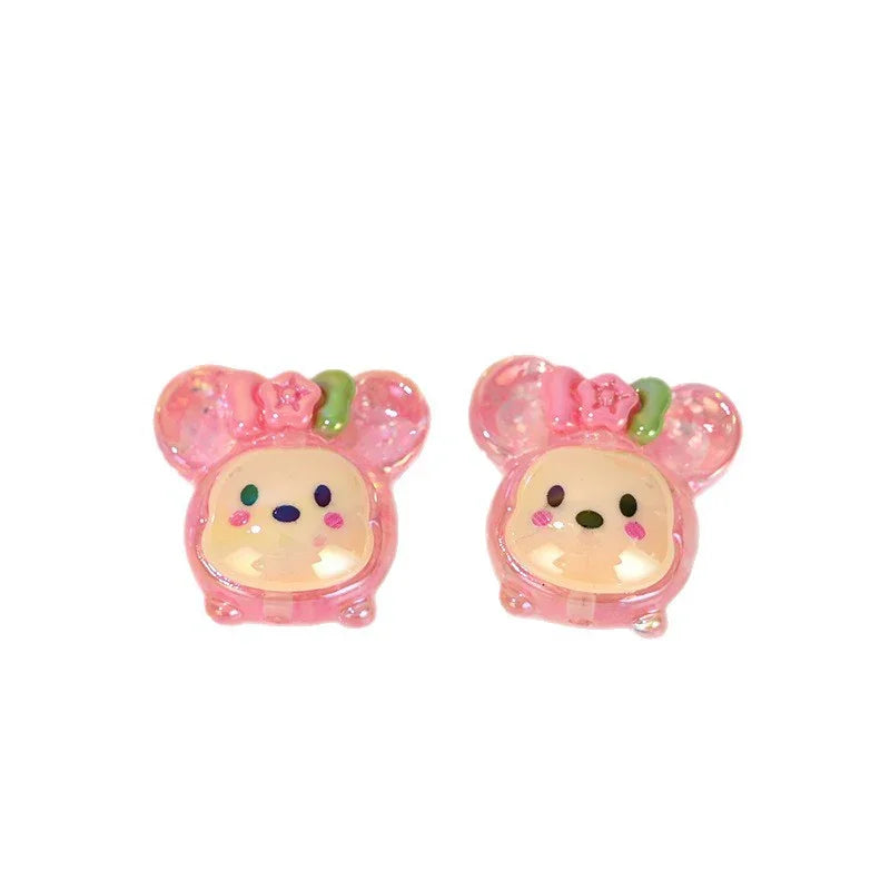 Cartoon Nini elephant Winnie bear adorable grain with holes and | Acrylic Bead for DIY Bracelet Keychain Jewelry Making