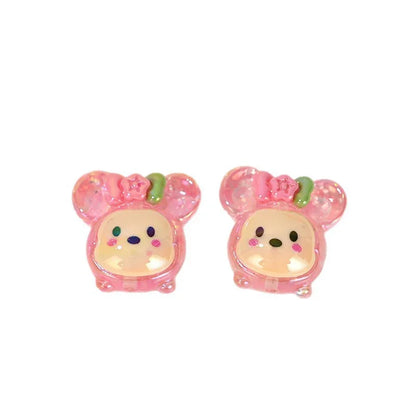 Cartoon Nini elephant Winnie bear adorable grain with holes and loose beads
