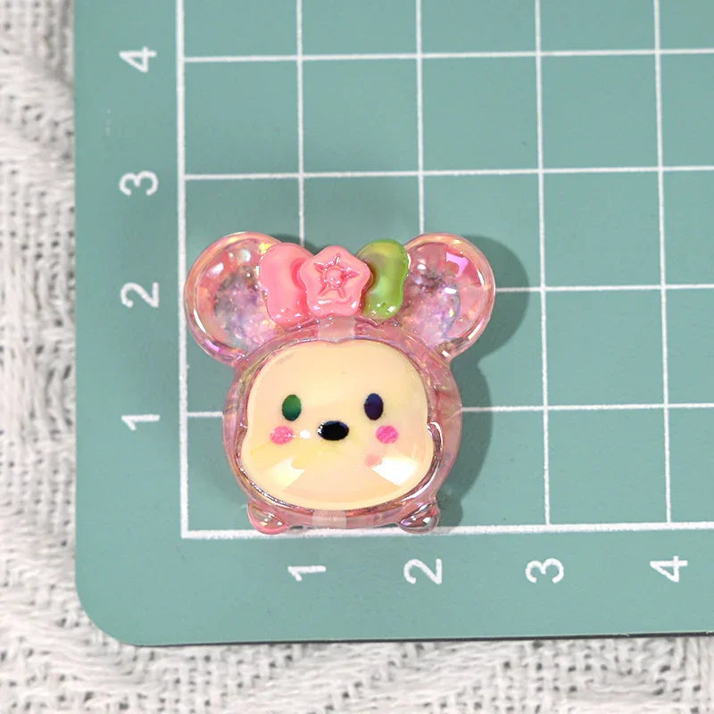 Cartoon Nini elephant Winnie bear adorable grain with holes and | Acrylic Bead for DIY Bracelet Keychain Jewelry Making