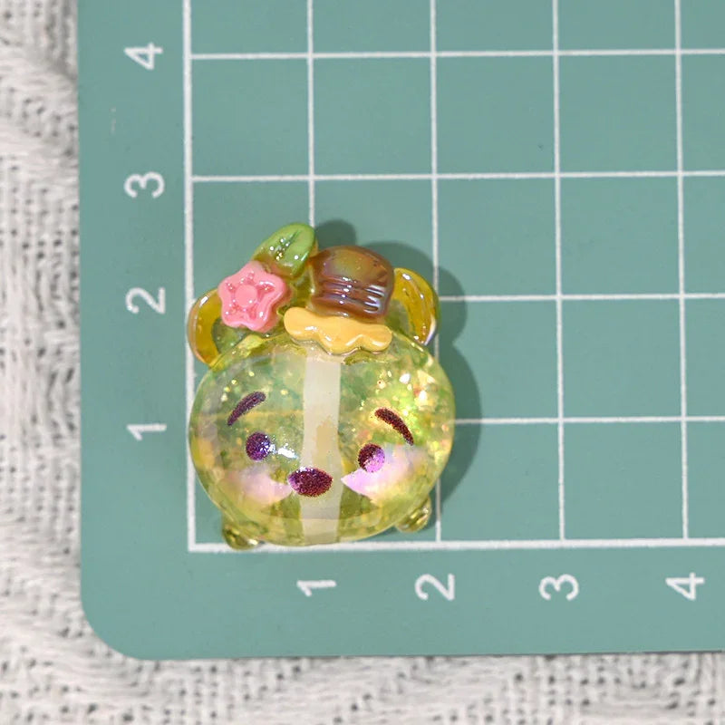Cartoon Nini elephant Winnie bear adorable grain with holes and | Acrylic Bead for DIY Bracelet Keychain Jewelry Making