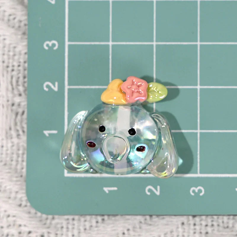 Cartoon Nini elephant Winnie bear adorable grain with holes and | Acrylic Bead for DIY Bracelet Keychain Jewelry Making