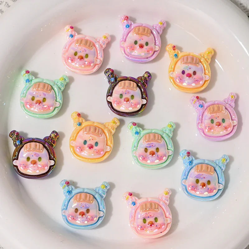 Cartoon Acrylic Straight Beaded Cute Small Card Mixed 20PCS