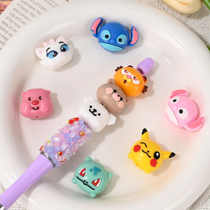 cartoon small animal soft rubber beads with holes