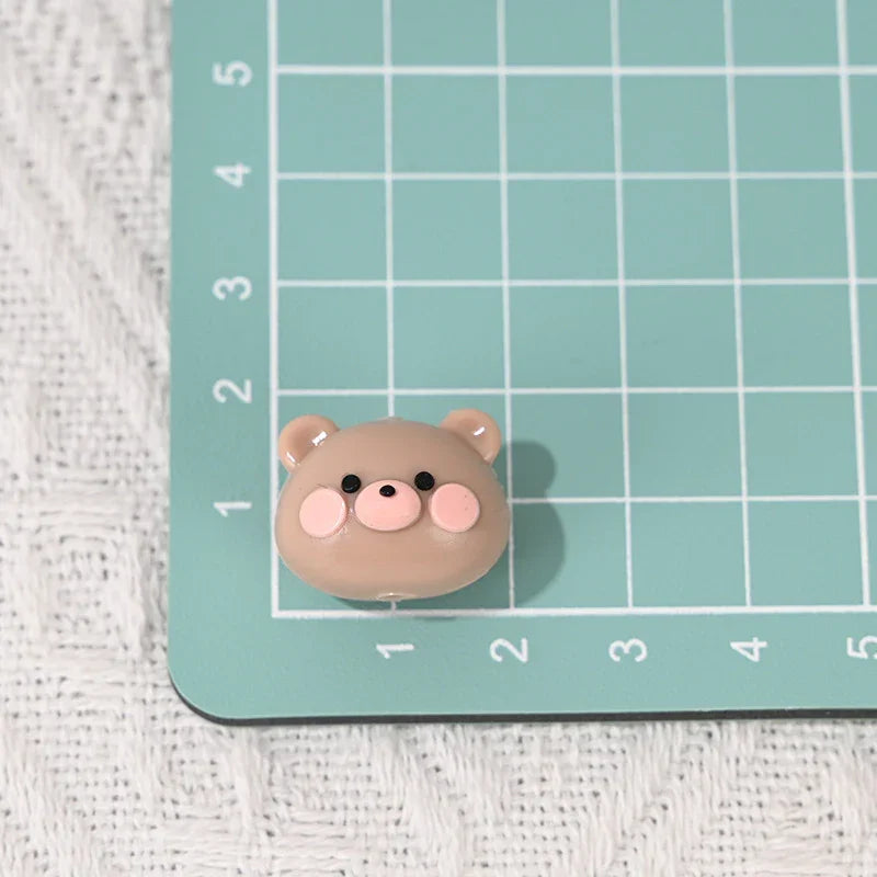 cartoon small animal soft rubber beads with holes | Acrylic Bead for DIY Bracelet Keychain Jewelry Making