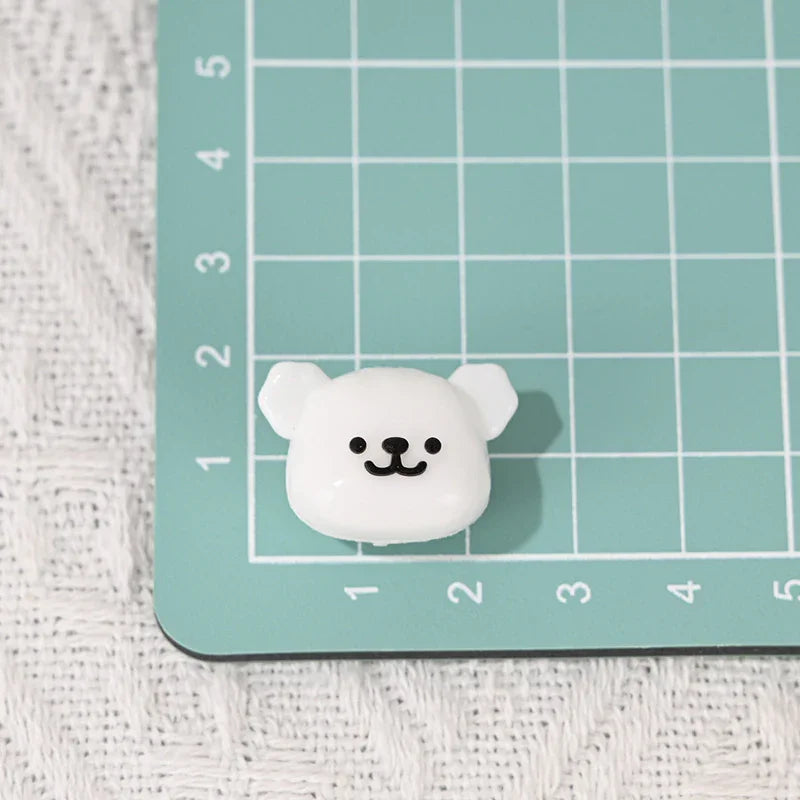 cartoon small animal soft rubber beads with holes | Acrylic Bead for DIY Bracelet Keychain Jewelry Making