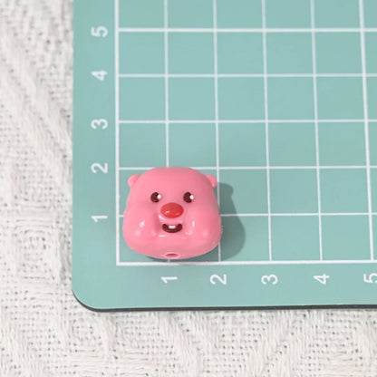 cartoon small animal soft rubber beads with holes