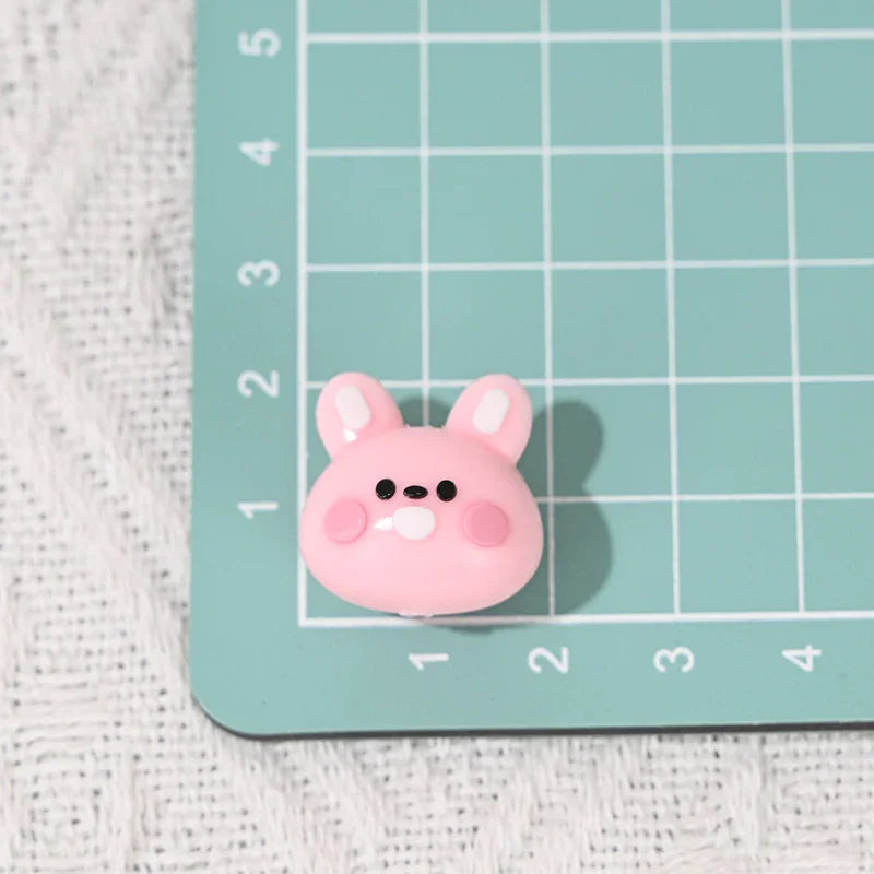 cartoon small animal soft rubber beads with holes | Acrylic Bead for DIY Bracelet Keychain Jewelry Making