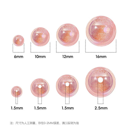 Mermaid 16mm Round Beaded Through-hole Mobile Phone Chain Diy Material Loose Beads 16mm Bracelet
