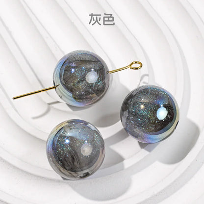 Mermaid 16mm Round Beaded Through-hole Mobile Phone Chain Diy Material Loose Beads 16mm Bracelet