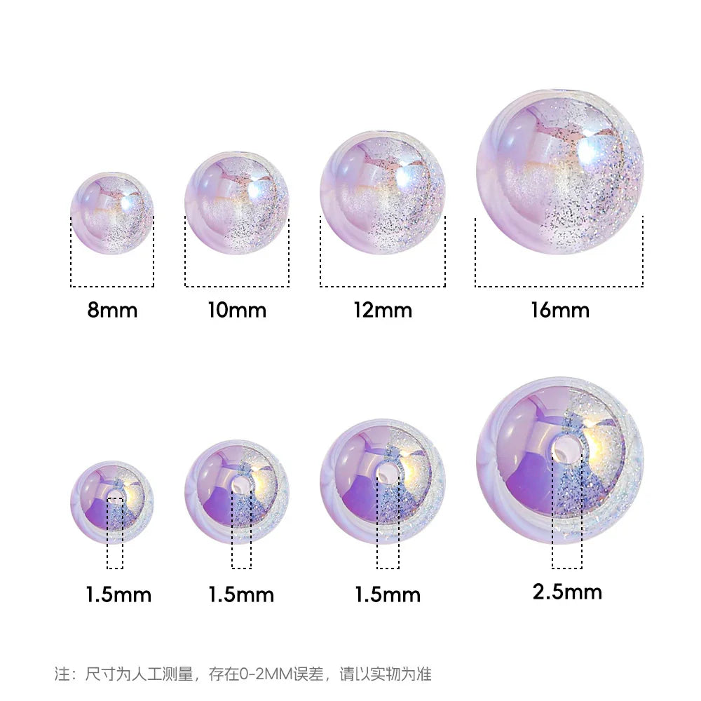 Acrylic-beads Gipsophila Round Beaded | Acrylic Bead for DIY Bracelet Keychain Jewelry Making