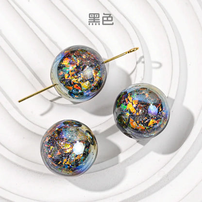 Acrylic-beads Electroplating dry crystal beads round loose beads