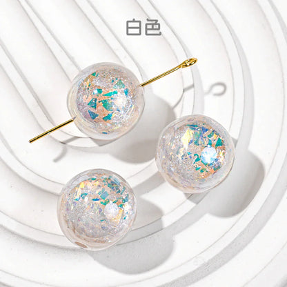 Acrylic-beads Electroplating dry crystal beads round loose beads