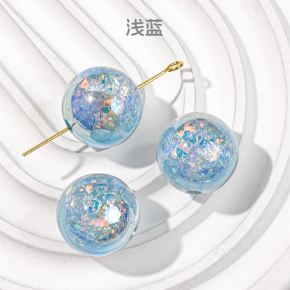 Acrylic-beads Electroplating dry crystal beads round loose beads