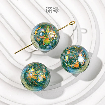 Acrylic-beads Electroplating dry crystal beads round loose beads