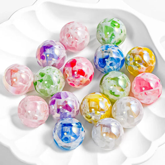 20 Rhyme Dyed Sugar Heart Diy Round Beads 16mm Loose Beads