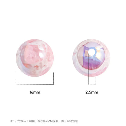20 Rhyme Dyed Sugar Heart Diy Round Beads 16mm Loose Beads