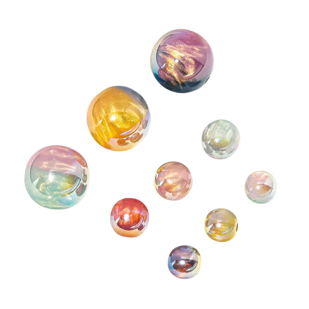 20PCS Crystal Glaze Thousand Color Clouds Beads Beads | Acrylic Bead for DIY Bracelet Keychain Jewelry Making