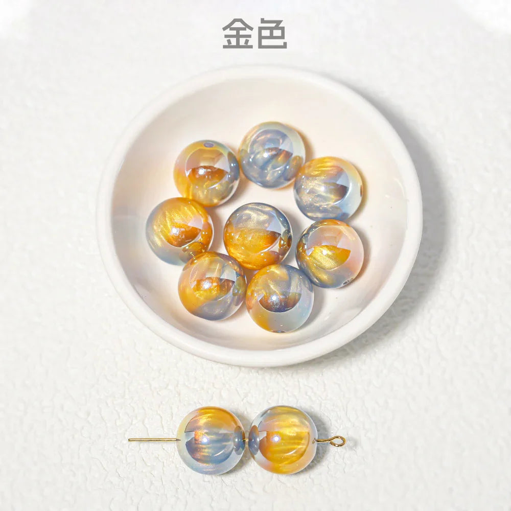 20PCS Crystal Glaze Thousand Color Clouds Beads Beads | Acrylic Bead for DIY Bracelet Keychain Jewelry Making