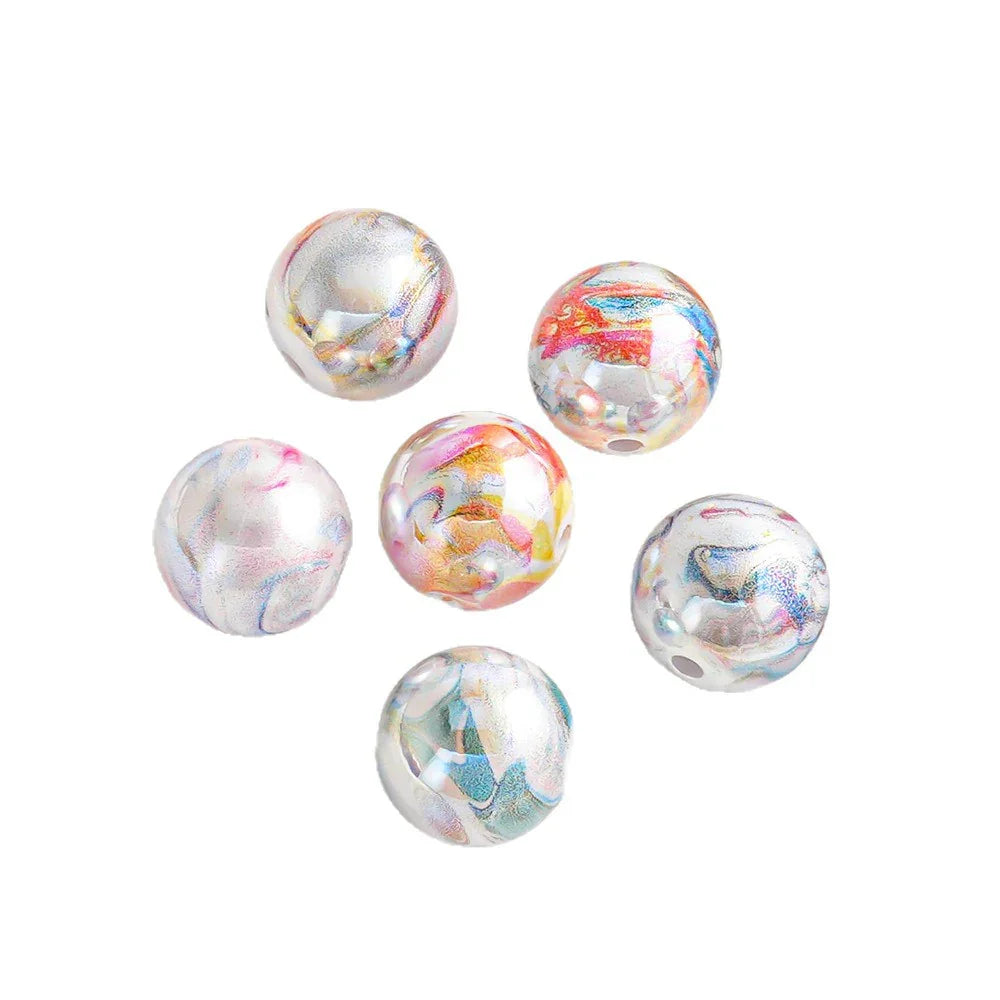 16mm Printed Dream Round Acrylic Beads Aperture 1.5mm | Acrylic Bead for DIY Bracelet Keychain Jewelry Making