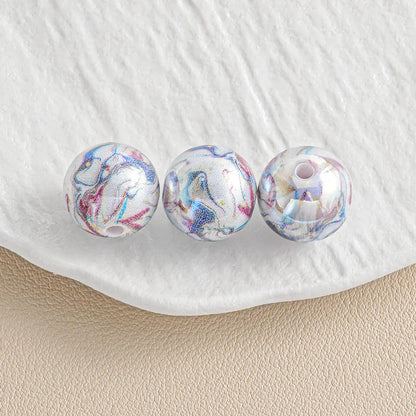 16mm Printed Dream Round Acrylic Beads Aperture 1.5mm