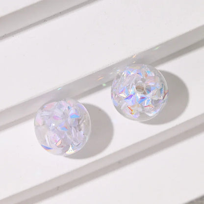 16mm Color Drill Sequins Straight Hole Resin Beads
