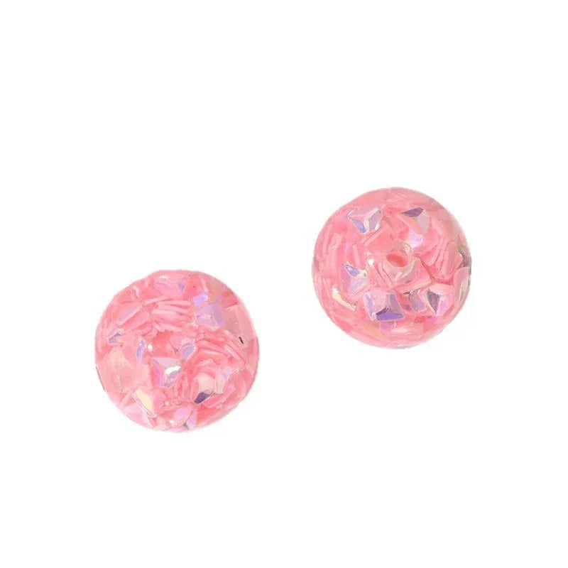 16mm Color Drill Sequins Straight Hole Resin Beads | Acrylic Bead for DIY Bracelet Keychain Jewelry Making