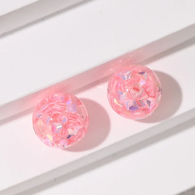 16mm Color Drill Sequins Straight Hole Resin Beads | Acrylic Bead for DIY Bracelet Keychain Jewelry Making