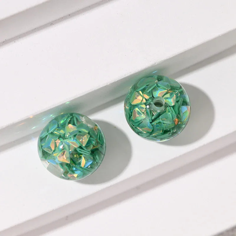 16mm Color Drill Sequins Straight Hole Resin Beads | Acrylic Bead for DIY Bracelet Keychain Jewelry Making