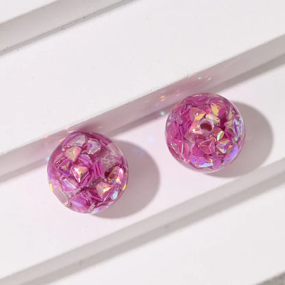 16mm Color Drill Sequins Straight Hole Resin Beads