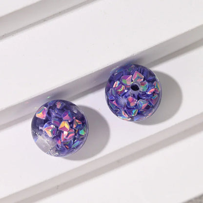 16mm Color Drill Sequins Straight Hole Resin Beads