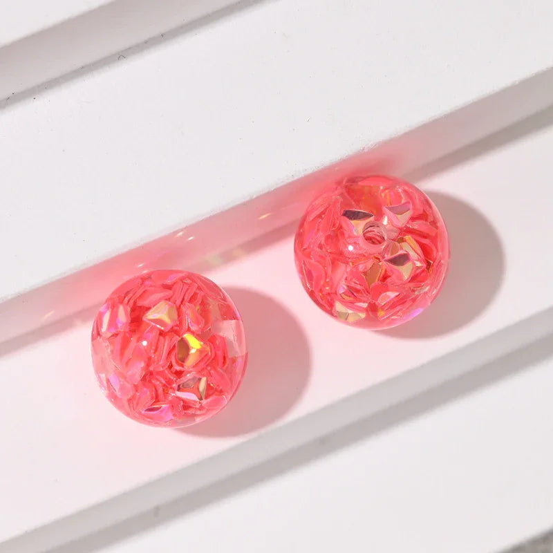 16mm Color Drill Sequins Straight Hole Resin Beads | Acrylic Bead for DIY Bracelet Keychain Jewelry Making
