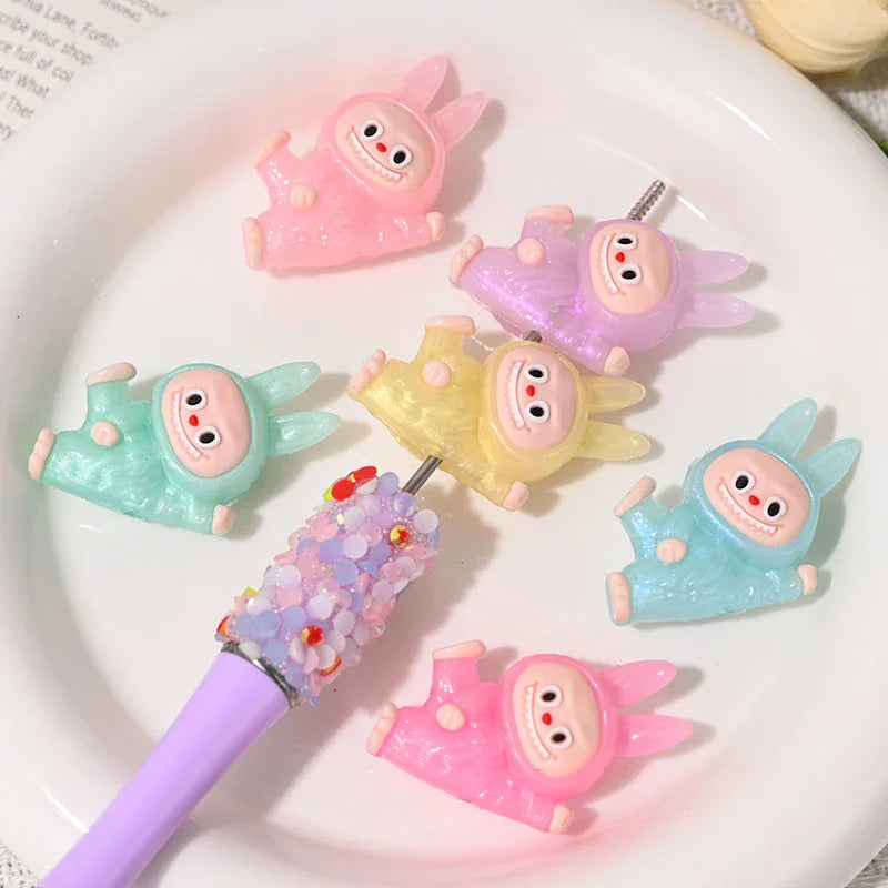 New Pull Cloth Side Three-dimensional Rubber Beads | Acrylic Bead for DIY Bracelet Keychain Jewelry Making